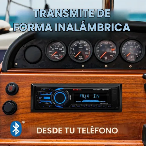 Vista 4 de BOSS Audio Systems MR1308UABK estéreo Bluetooth para barco, CD, radio, entrada auxiliar, USB
