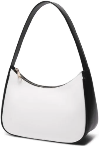 Vista 6 de CYHTWSDJ Bolsos de hombro para mujeres, lindo bolso tote tipo hobo con cierre de cremallera y mini cartera de mano Nailon Negro