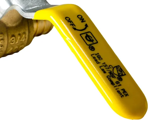 Vista 2 de 2 piezas XFITTING 3/4" Pex válvula de bola, puerto completo, latón