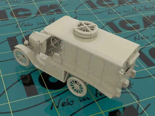 Vista 5 de ICM 35665 - Modelo T 1917 Ambulancia (Early), WWI AAFS Car - Escala 1:35