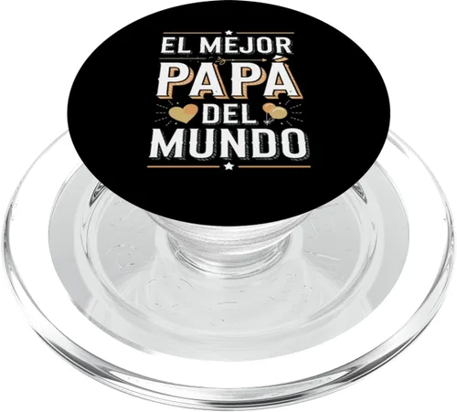 Vista 8 de PopGrip adhesivo PopSockets con cita de papá español El Mejor Papá Del Mundo