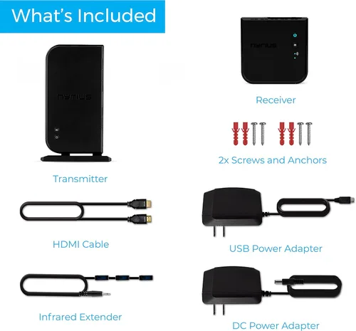 Vista 9 de Aries Home - Transmisor y receptor inalámbrico digital HDMI para transmisión de video HD 1080p, caja de cable, satélite, bluray, DVD, PS3, PS4