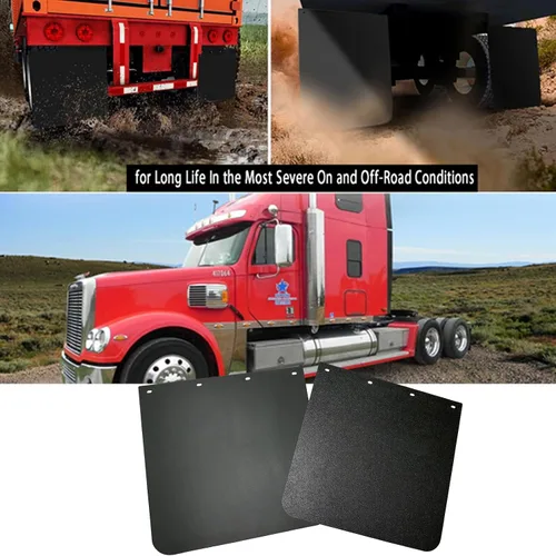 Vista 6 de BST BSSP Par Universal de 61 cm x 61 cm de solapas de barro para camiones semirremolque, solapas de barro de polímero resistentes, paraguardas