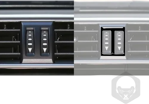 Vista 4 de Adhesivo decorativo ABS para salida de aire central de automóvil, compatible con Toyota Land Cruiser Prado 2010 2011 2012 2013 2014 2015 2016 2017