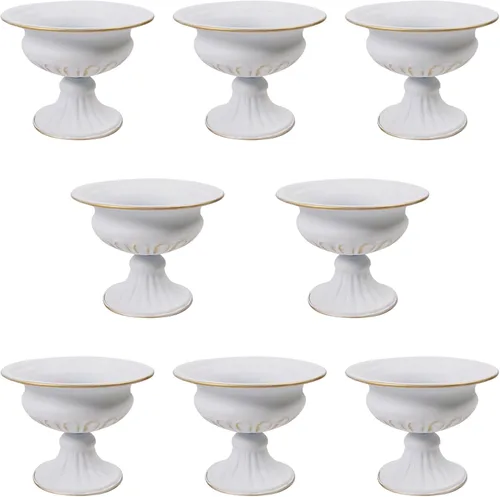 Vista 8 de 8Pcs Gold Compote Vases for Centerpieces, 4.7in Small Flower Vases Dorado