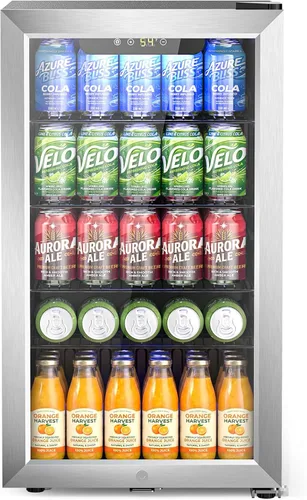 Vista 12 de Electactic - Refrigerador para bebidas de 24 latas, mini refrigerador de mostrador para refrescos, cerveza en lata, control de temperatura digital