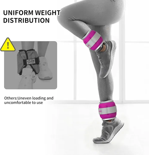 Vista 5 de PROIRON Ankle Weights for Women, Leg Weights for Men, Ankle and Wrist Weights 2/4/6/8LBS，Reflective Arm Weights for Jogging，Gymnastics，Aerobics