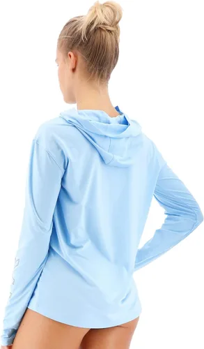 Vista 3 de TYR Sudadera con capucha de manga larga para mujer, protección solar UPF 50+