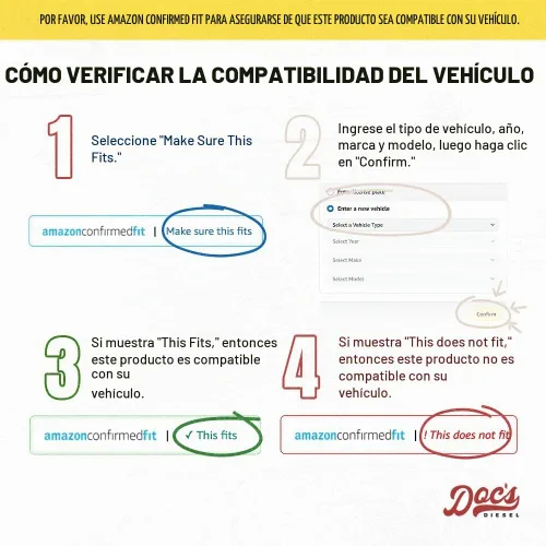 Vista 6 de Doc's Diesel Filtro de aceite D4872 Compatible con Ford 7.3L Powerstroke 1994-2003 Sustituye a FL1995