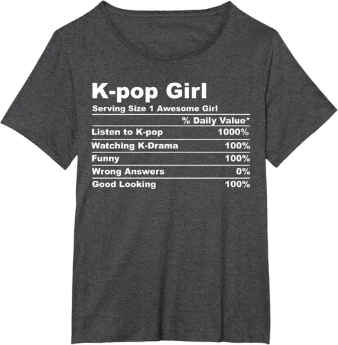 Vista 21 de Camiseta de regalo Kpop Kdrama para mujer K-pop Girl, Negro, S