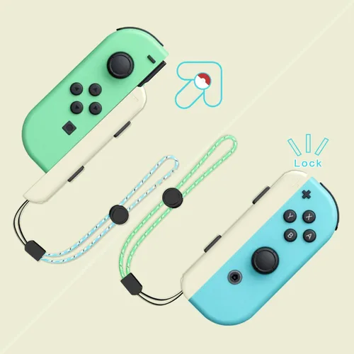 Vista 2 de 4 Pack Wrist Strap for Switch Joycon - Replacement Accessories for Joy con Straps (Black and White)