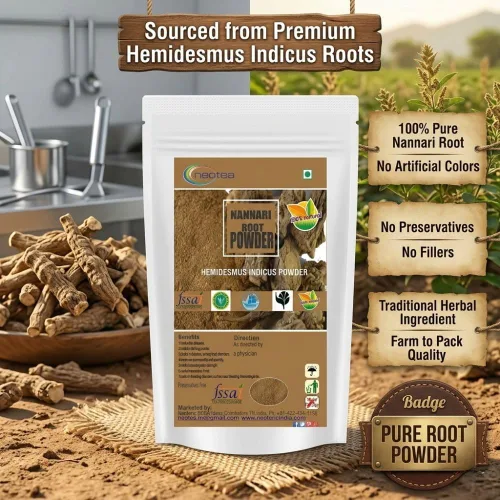 Vista 5 de neotea Nannari Root Powder (Hemidesmus indicus) Pure Indian Sarsaparilla Root Powder – Fine Herbal Powder for Traditional Drinks & Botanical