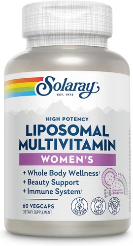Vista 11 de SOLARAY Multivitamínico liposomal para mujeres 50 Plus, absorción mejorada con hierro, vitamina D, vitamina C, B12, biotina y más, apoyo