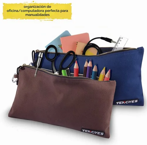 Vista 7 de Bolsa de lona para herramientas con cremallera, paquete de 5 bolsas