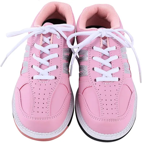 Vista 3 de CHENPENG Zapatos de bolos para mujer de cuero transpirables antideslizantes para bolos