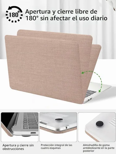 Vista 5 de Seorsok Funda compatible con MacBook Pro de 13 pulgadas M2 2023, 2022, 2021-2016, A2338, M1, A2251, A2289, A2159, A1989, A1708, A1706, elegante