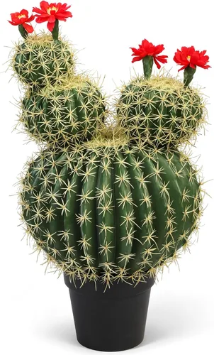 Vista 8 de Cactus artificiales de cactus falsos de 16 pulgadas para decoración del hogar, jardín, oficina, tienda