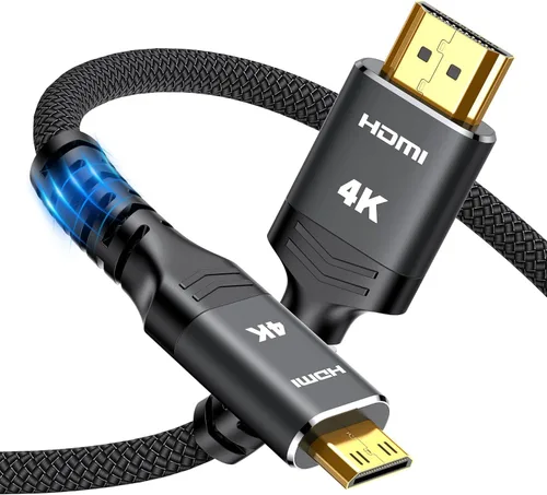 Vista 10 de Highwings - Cable mini HDMI a HDMI de 1 pie, alta velocidad 4K60Hz Gris