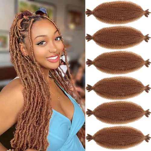 Vista 47 de Cabello para trenzar de 10 pulgadas para locs suaves sintéticos, trenzas de ganchillo Passion Spring Cuban Twist Hair Butterfly Loc Marley Twist