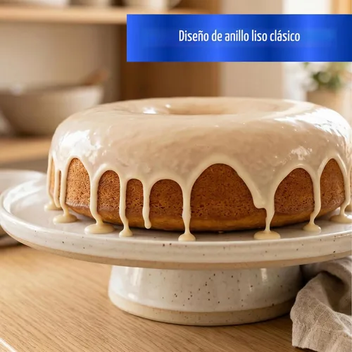 Vista 8 de Molde de flan con tapa, extra grande (10.5 x 3.2 pulgadas) y molde de aluminio para pasteles (11.2 pulgadas)