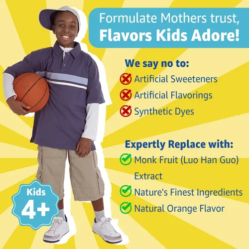 Vista 8 de Gomitas multivitamínicas para niños con hierro, sin azúcar, vitaminas diarias para niños + probióticos, Omega 3 de algas (EPA/DHA), A, C, D, metil