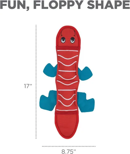 Vista 17 de Outward Hound Fire Biterz - Juguete interactivo de peluche para perro con forma de tortuga, tamaño mediano, hecho de material de manguera contra
