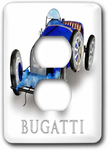 Vista 2 de 3dRose lsp_58801_6 Classic Bugatti Racing Car 2 Plug Outlet Cover