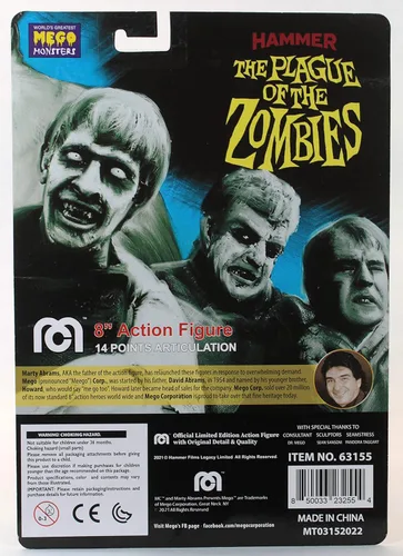 Vista 3 de Hammer Zombie - Figura de acción de 8 pulgadas