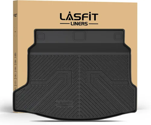Vista 17 de LASFIT - Tapete de elastómero termoplástico para piso y maletero de automóvil, ajuste personalizado para todo tipo de clima, 1ª y 2ª fila, negro,