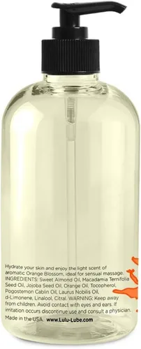 Vista 5 de Lulu Aceite de masaje de flor de naranja con jojoba y aceites esenciales, 16 onzas y lubricante personal. Lulu Lube Natural a base de agua, 16 onzas