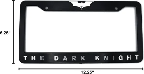 Vista 6 de Dark Knight V2 - Marco elevado 3D para matrícula 1 paquete de cubierta para placa de automóvil Soporte universal negro de Estados Unidos