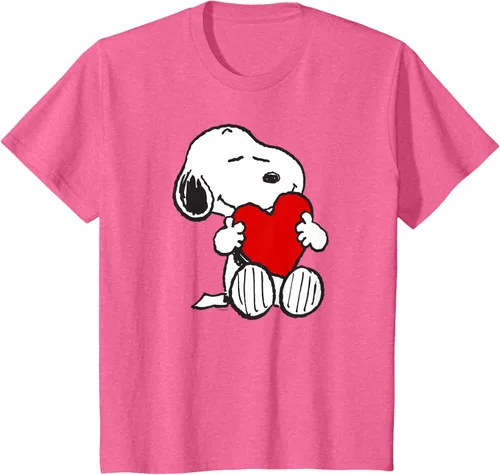 Vista 14 de Peanuts Camiseta de San Valentín Snoopy Hugging Heart, Negro