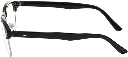 Vista 4 de Shiratori Nuevas gafas de moda vintage de medio marco semi sin montura con lentes transparentes