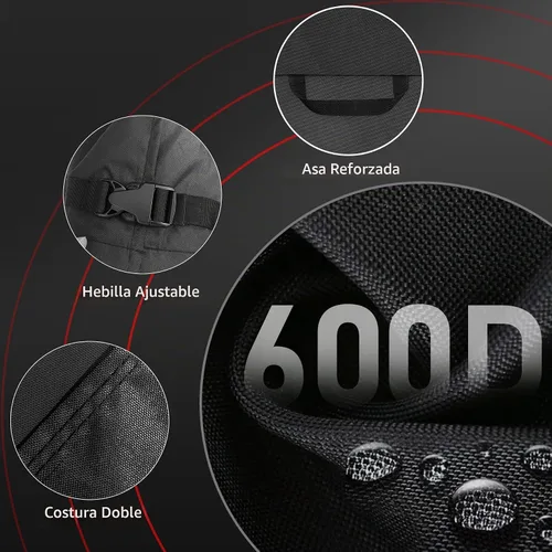 Vista 4 de Zettum Funda seccional en forma de L para exteriores, funda de sofá modular 600D para patio, fundas impermeables para muebles de patio para sofá