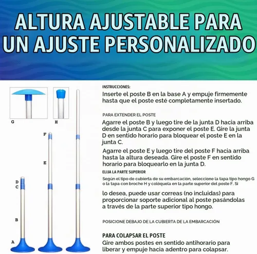 Vista 4 de Soporte de cubierta para barcos 2 sistemas de soporte PK para cubiertas de barcos