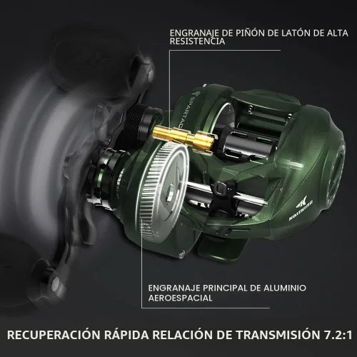 Vista 6 de KastKing Spartacus II Baitcasting Fishing Reel, 6oz Ultralight Baitcaster Reel, Super Smooth with 17.6 LB Carbon Fiber Drag, 7.2:1 Gear Ratio, 39mm