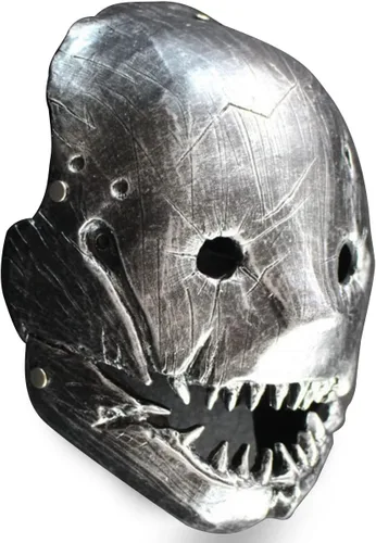 Vista 4 de The Killer Butcher Trapper - Máscara de cosplay de terror, tamaño completo, para Halloween, fiesta, accesorios de resina