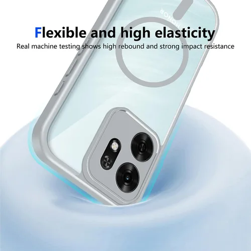 Vista 216 de Funda magnética transparente compatible con Xiaomi 17T, color negro 2 en 1 PC + TPU cubierta de teléfono a prueba de golpes, carcasa protectora