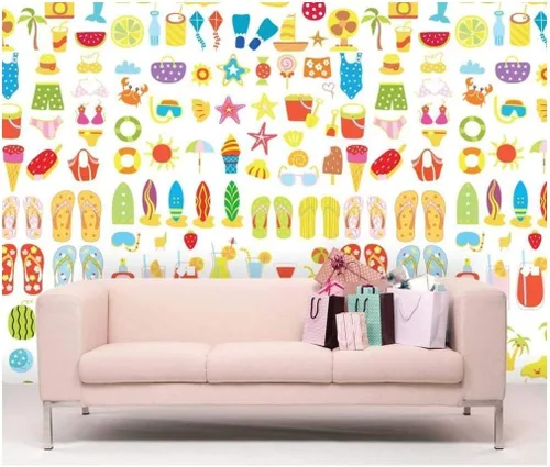 Vista 75 de 45 diseños de papel/mural para pared largo estampado