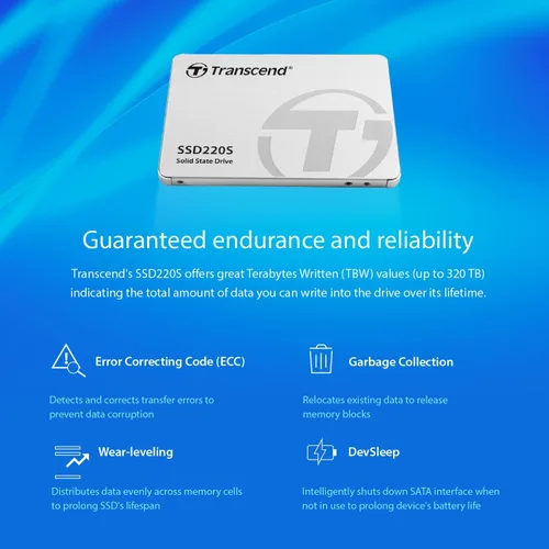 Vista 6 de Unidad de estado sólido de la marca Transcend, modelo TLC SATA III de 6 GB y 2.5".