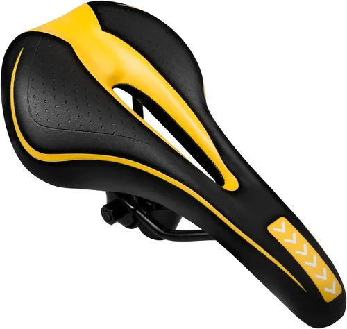 Vista 10 de MSDADA Asiento de bicicleta de gel, cómodo sillín de bicicleta con cojín suave acolchado para hombres, mujeres, niños, impermeable, montaña Azul