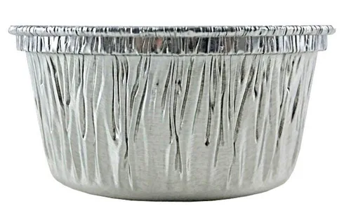 Vista 2 de Handi-Foil Taza de papel de aluminio de 4 onzas para ramekin para magdalenas, resistente (paquete de 50)