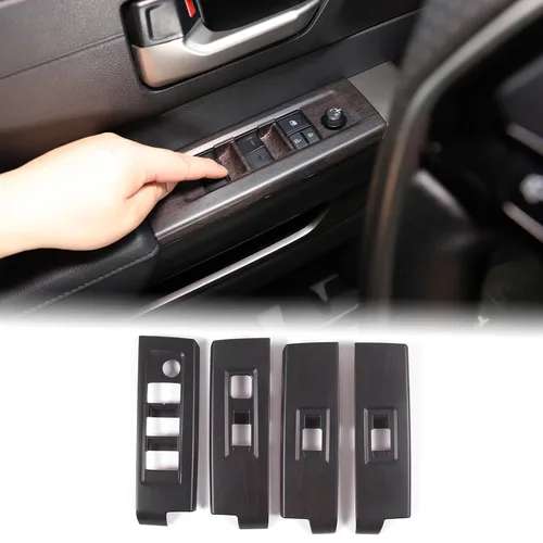 Vista 15 de Aunginsy Cubierta de Panel de Moldura de Botón de Elevación de Vidrio para Puerta de Automóvil Compatible con Toyota Tundra/Sequoia 2022-2025