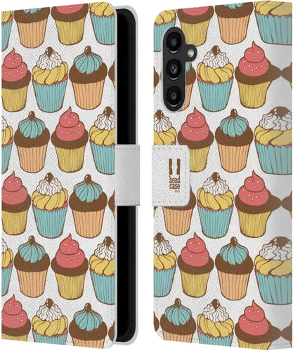 Vista 124 de Head Case Designs Assortment Cupcakes Happiness Leather Wallet Case Compatible with Samsung Galaxy A07 4G Surtido