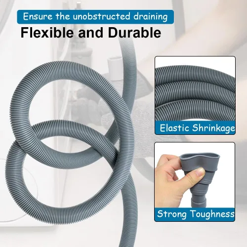 Vista 5 de TTFLEX Manguera universal de drenaje para lavadora, kit de extensión de manguera de drenaje para lavadora con 1 adaptador de extensión y 2