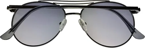 Vista 5 de Kenneth Cole REACTION Shiny Silver KC1365 10B - Lentes de sol de metal para hombre