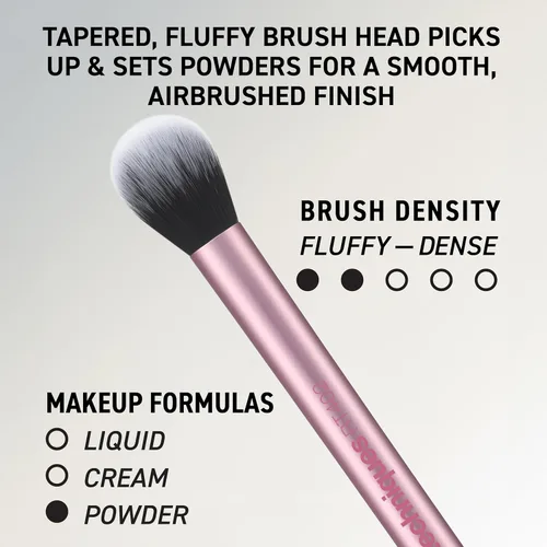 Vista 6 de Real Techniques Juego de 6 piezas de brochas de maquillaje esenciales para el día a día, incluye 4 brochas y 2 esponjas de maquillaje, para base