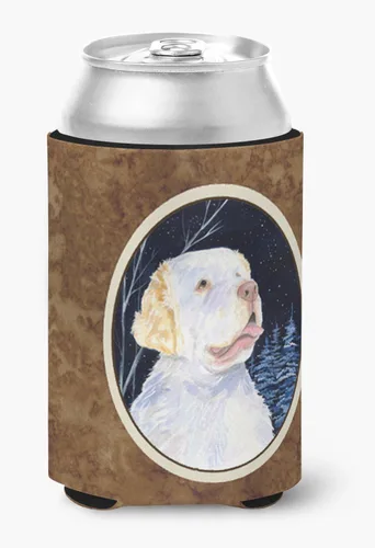 Vista 235 de Caroline's Treasures SS8447CC Starry Night English Bulldog - Enfriador para latas o botellas, lavable, funda plegable con aislamiento para bebidas