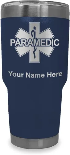 Vista 31 de LaserGram Vaso aislado al vacío de 20 onzas, paramédico, grabado personalizado incluido (negro) Engraved Gift for Paramedics, Vacuum Insulated