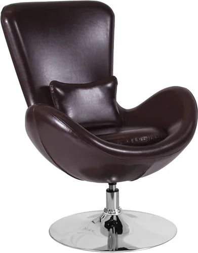 Vista 11 de Flash Furniture Egg Series Grey LeatherSoft Silla de recepción lateral Gris Leathersoft